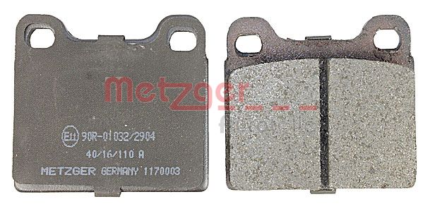 METZGER 1170003 Bremsbelagsatz, Scheibenbremse